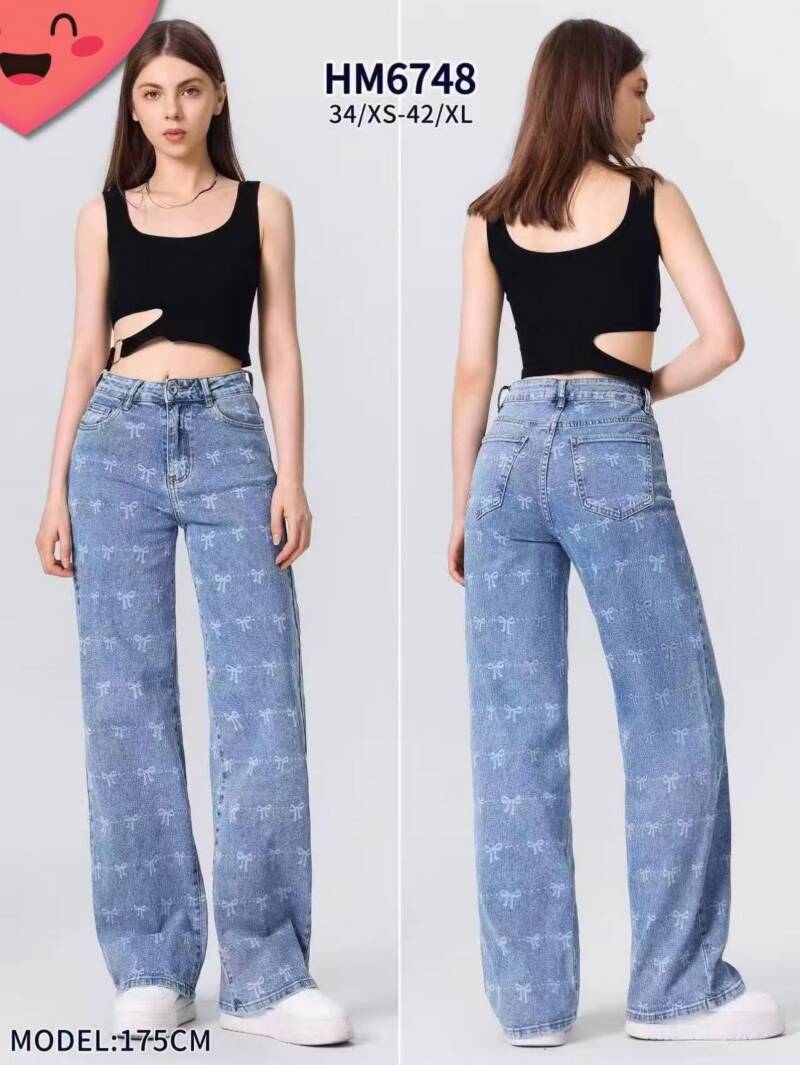 Spodnie damskie jeans Roz XS-XL, 1 Kolor .Paczka 10 szt