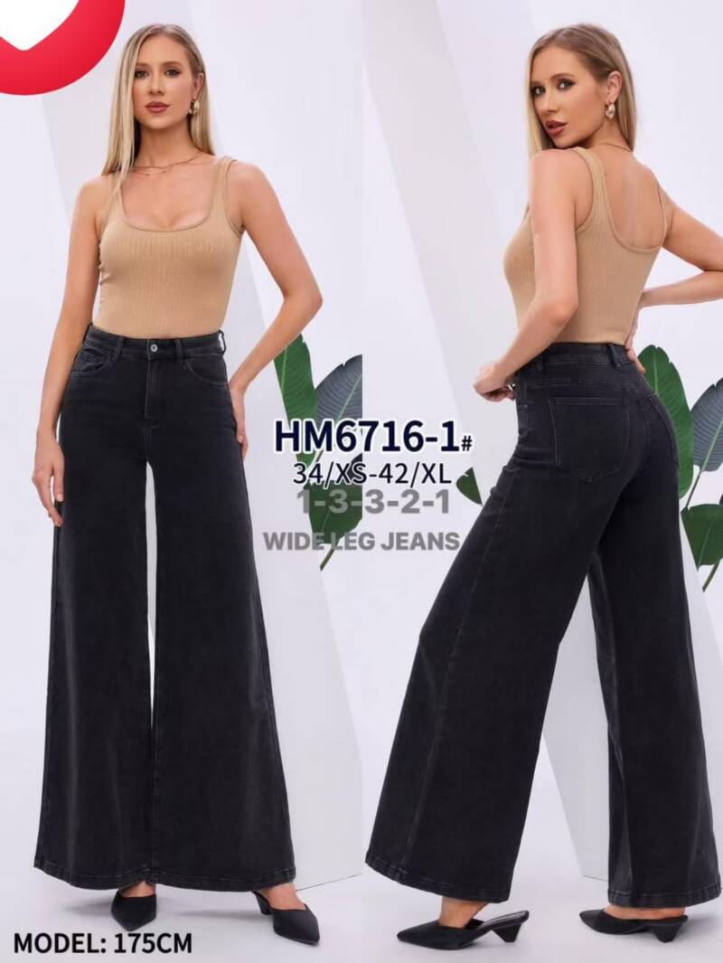 Spodnie damskie jeans Roz XS-XL, 1 Kolor .Paczka 10 szt