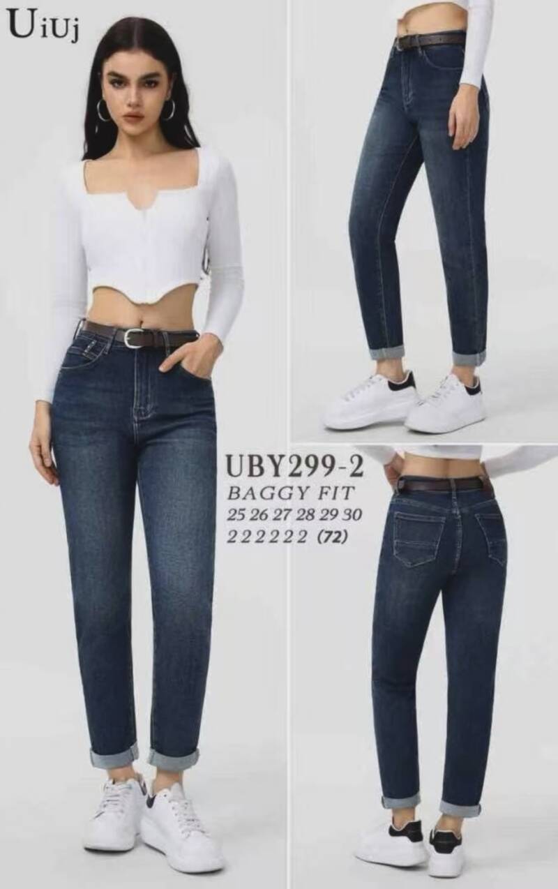 Spodnie damskie jeansy Roz 25-30, 1 Kolor Paczka 12 szt