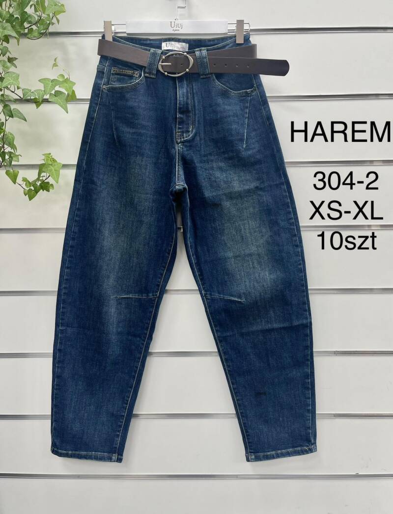 Spodnie damskie jeansy Roz XS-XL, 1 Kolor Paczka 10 szt