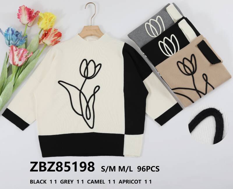 Swetry damskie (Francja produkt) Roz S/M-M/L, Mix Kolor .Paczka 10 szt