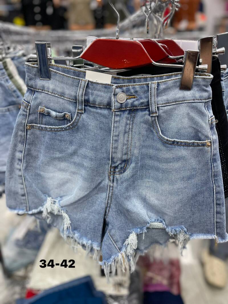 Szorty damskie jeans Roz 34-42, 1 Kolor .Paczka 10 szt