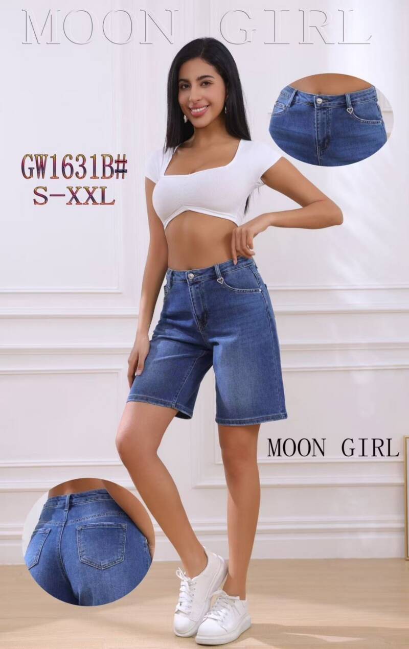 Rybaczki damskie jeans Roz S-2XL, 1 Kolor .Paczka 10 szt