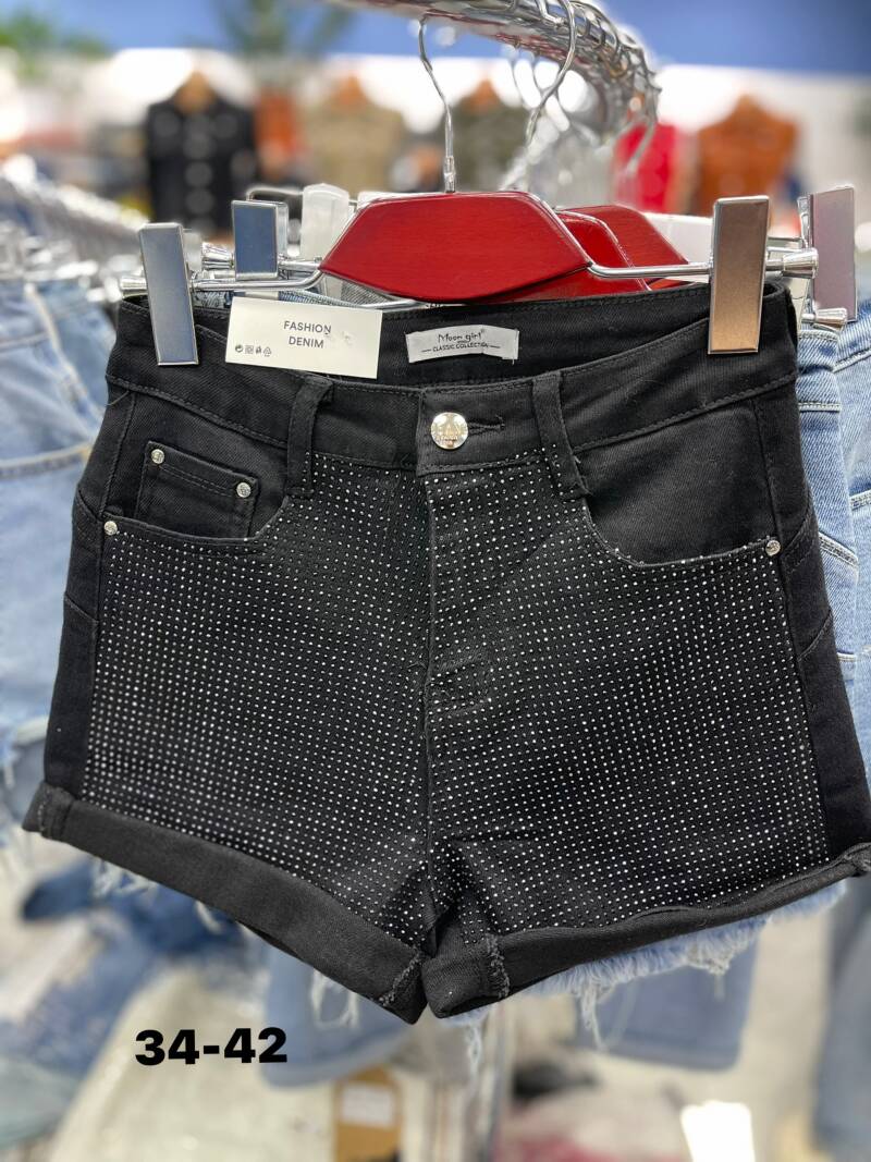 Szorty damskie jeans Roz 34-42, 1 Kolor .Paczka 10 szt