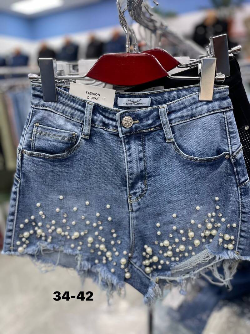Szorty damskie jeans Roz 34-42, 1 Kolor .Paczka 10 szt