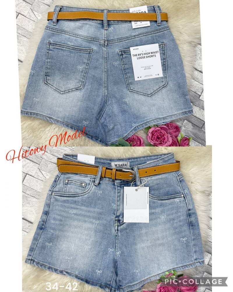 Szorty damskie jeans Roz 34-42, 1 Kolor .Paczka 10 szt