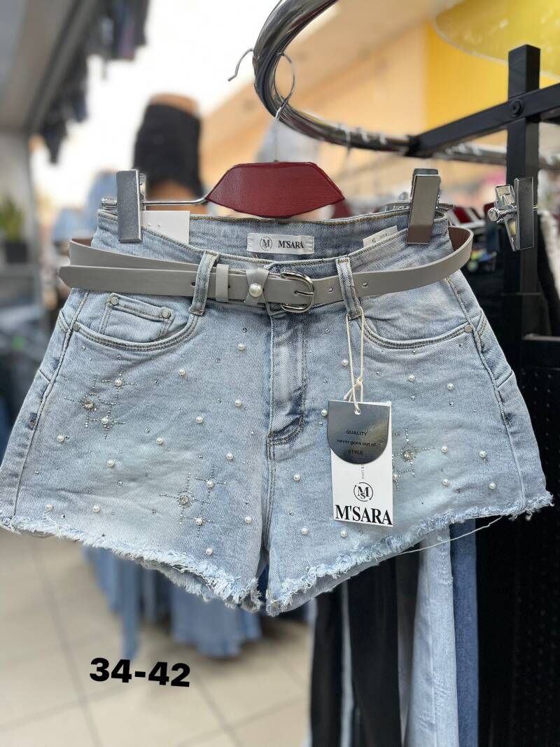 Szorty damskie jeans Roz 34-42, 1 Kolor .Paczka 10 szt
