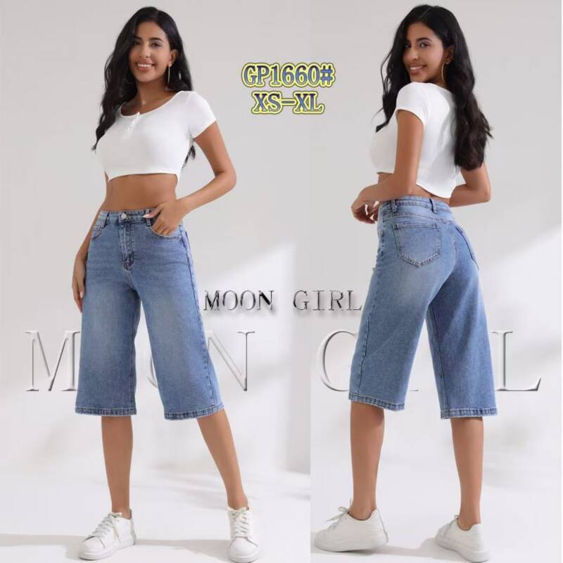 Rybaczki damskie jeans Roz XS-XL, 1 Kolor .Paczka 10 szt