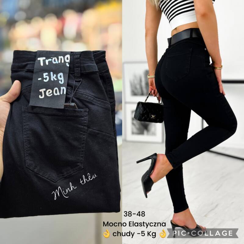 Spodnie damskie jeans Roz 38-48, 1 Kolor .Paczka 10 szt