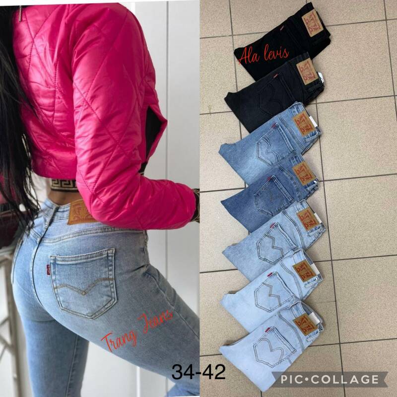 Spodnie damskie jeans Roz 34-42, 1 Kolor .Paczka 10 szt