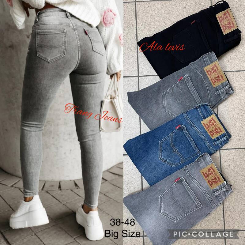 Spodnie damskie jeans Roz 38-48, 1 Kolor .Paczka 10 szt