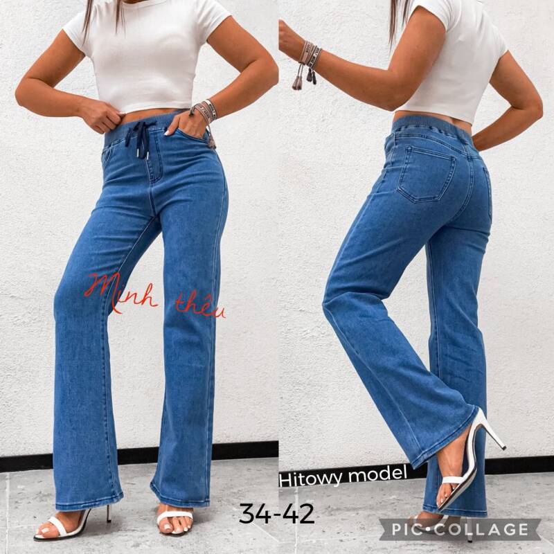 Spodnie damskie jeans Roz 34-42, 1 Kolor .Paczka 10 szt