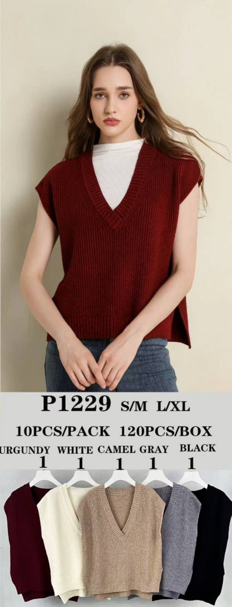Swetry damskie Roz S/M-M/L, Mix Kolor Paczka 10 szt