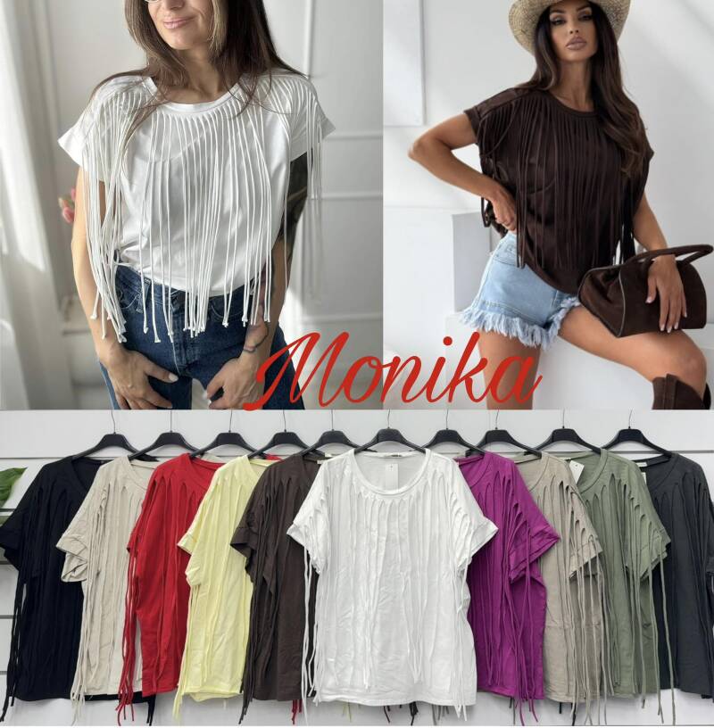 Bluzki damskie (Włoskie produkt) Roz Standard, Mix Kolor Paczka 5 szt