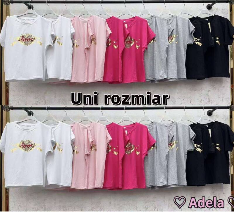  Bluzki damskie (Włoskie produkt) Roz Standard, Mix Kolor Paczka 5 szt
