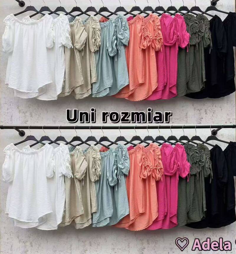  Bluzki damskie (Włoskie produkt) Roz Standard, Mix Kolor Paczka 5 szt
