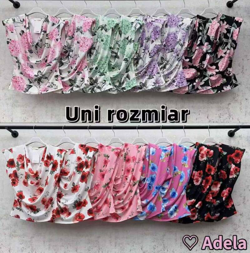  Bluzki damskie (Włoskie produkt) Roz Standard, Mix Kolor Paczka 5 szt