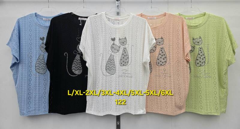Bluzki damskie Roz L-6XL, Mix Kolor Paczka 12 szt