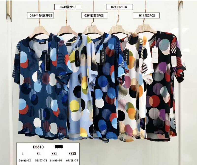 Bluzki damskie Roz L-3XL, Mix Kolor Paczka 10 szt