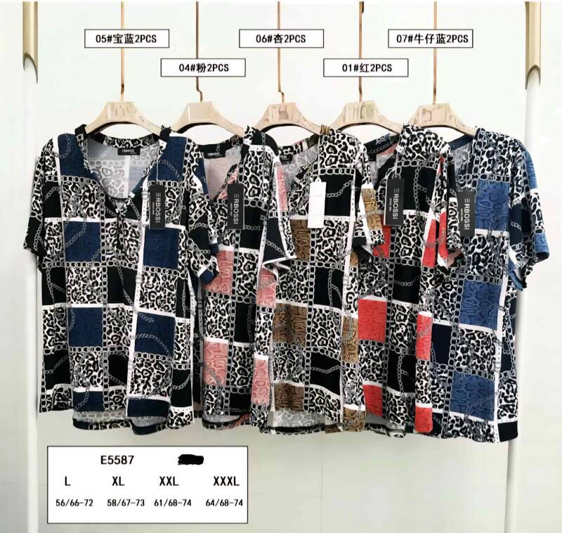 Bluzki damskie Roz L-3XL, Mix Kolor Paczka 10 szt