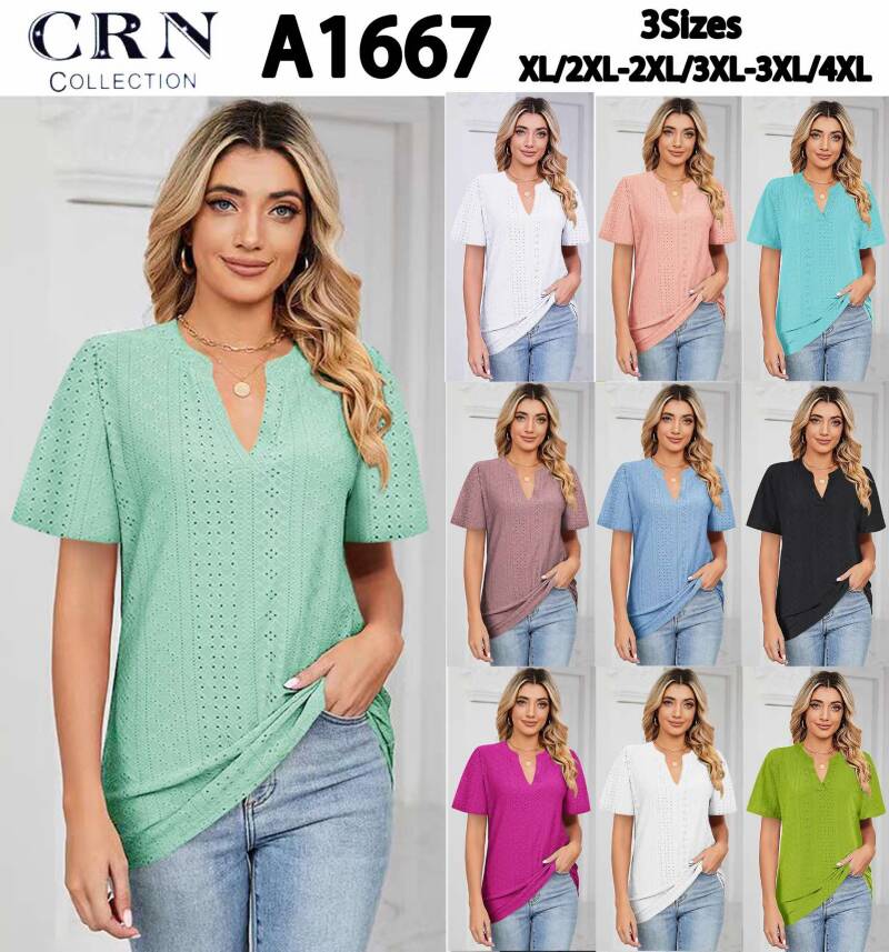 Bluzki damskie Roz XL-4XL, Mix Kolor Paczka 12 szt