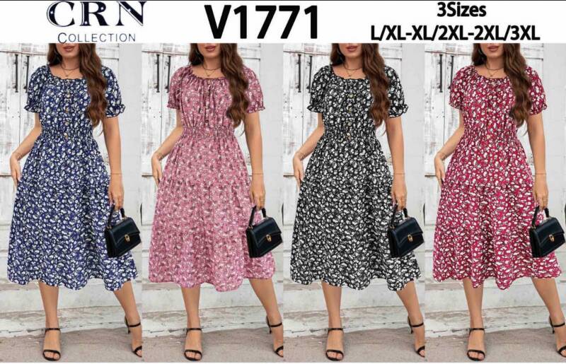 Sukienki damskie Roz L/XL-XL/2XL-2XL/3XL, Mix Kolor Paczka 10 szt