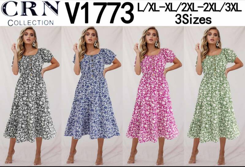 Sukienki damskie Roz L/XL-XL/2XL-2XL/3XL, Mix Kolor Paczka 10 szt