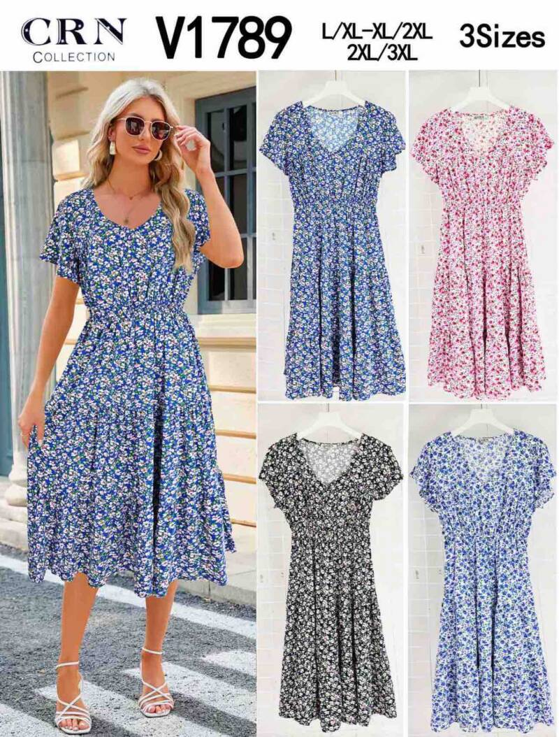 Sukienki damskie Roz L/XL-XL/2XL-2XL/3XL, Mix Kolor Paczka 10 szt