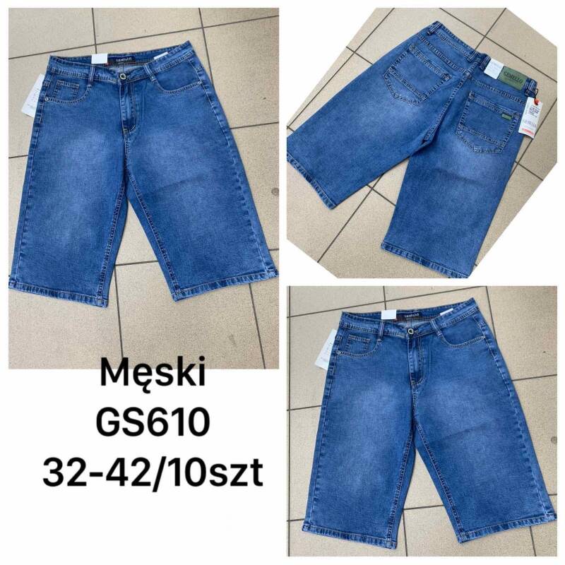 Spodenki męskie jeans Roz 32-42, 1 Kolor .Paczka 10 szt