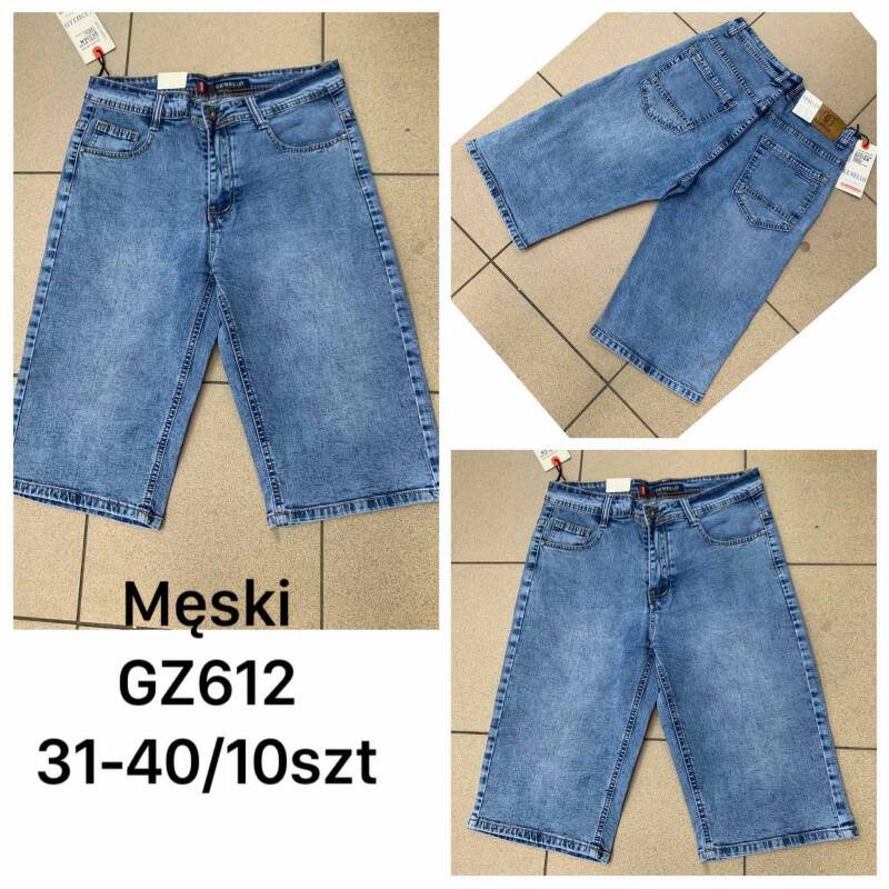 Spodenki męskie jeans Roz 31-40, 1 Kolor .Paczka 10 szt
