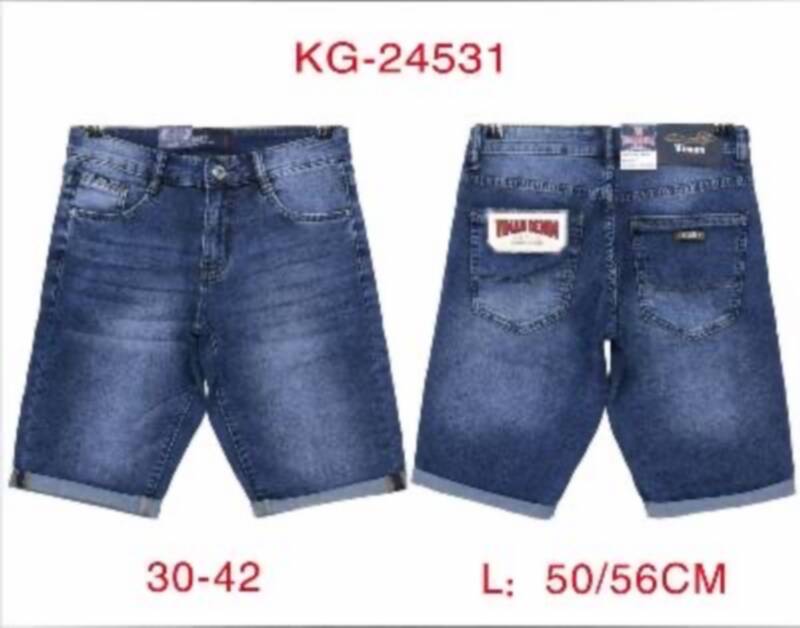 Spodenki męskie jeans Roz 30-42, 1 Kolor .Paczka 10 szt