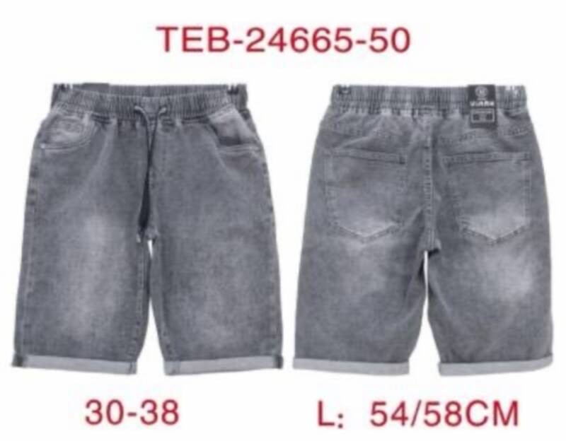 Spodenki męskie jeans Roz 30-38, 1 Kolor .Paczka 10 szt