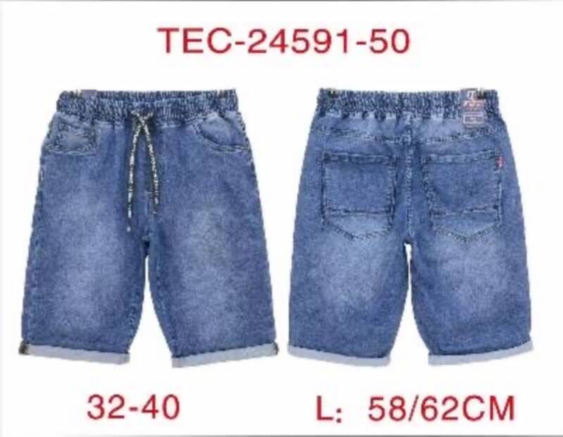 Spodenki męskie jeans Roz 32-40, 1 Kolor .Paczka 10 szt