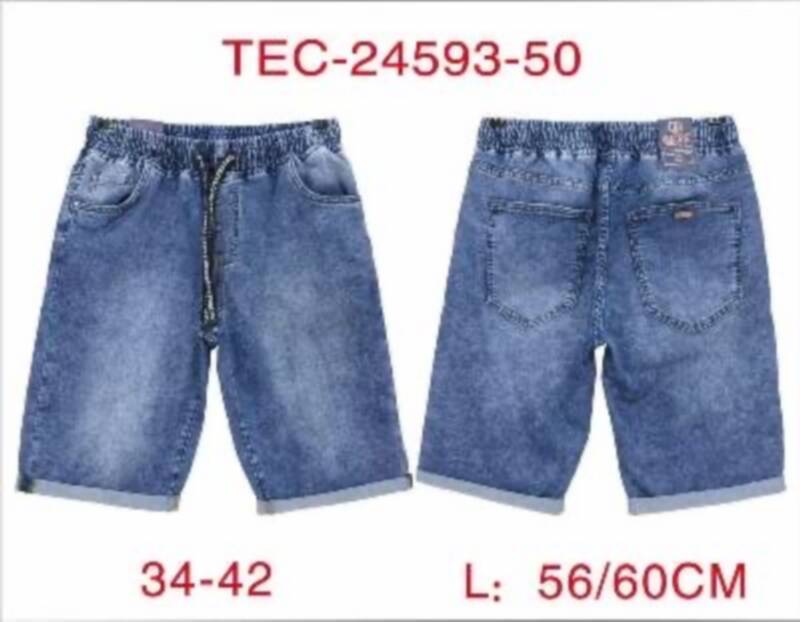 Spodenki męskie jeans Roz 34-42, 1 Kolor .Paczka 10 szt