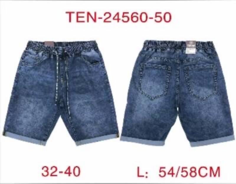 Spodenki męskie jeans Roz 32-40, 1 Kolor .Paczka 10 szt