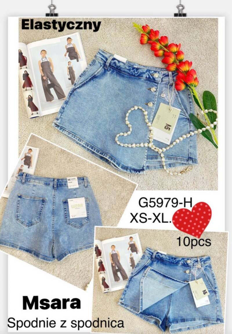 Szorty damskie jeans Roz XS-XL, 1 Kolor .Paczka 10 szt
