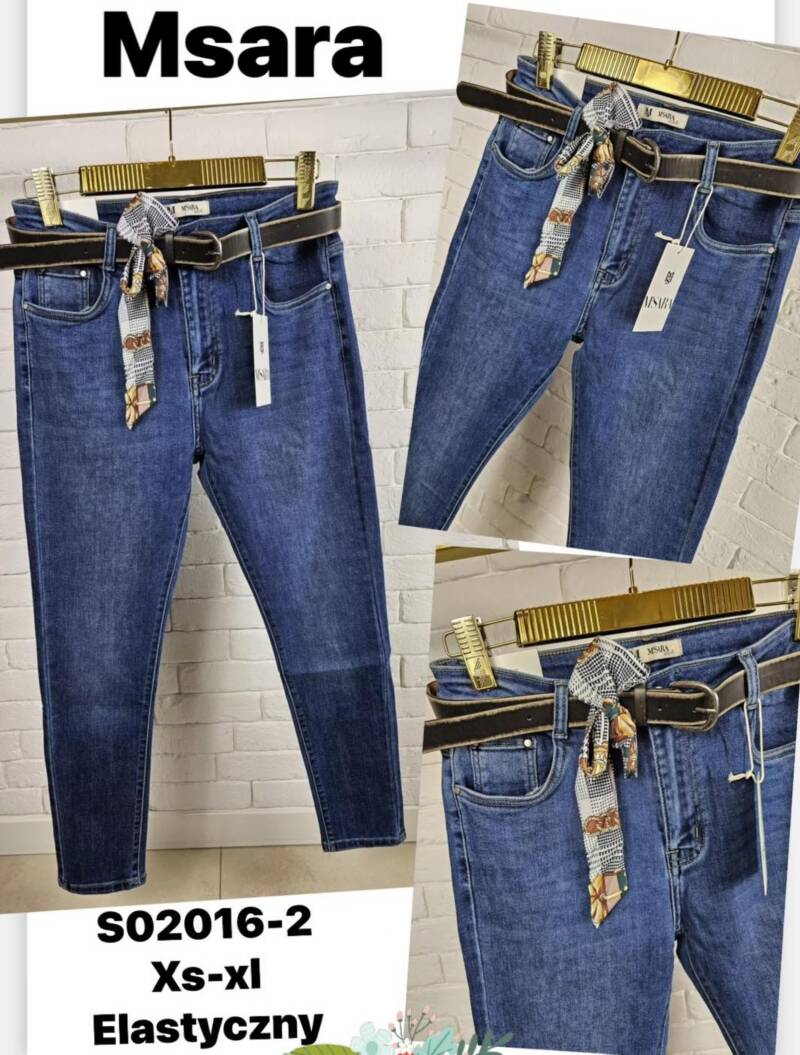 Spodnie damskie jeans Roz XS-XL, 1 Kolor .Paczka 10 szt
