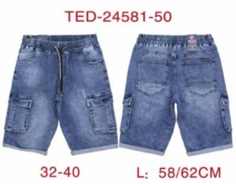 Spodenki męskie jeans Roz 32-40, 1 Kolor .Paczka 10 szt