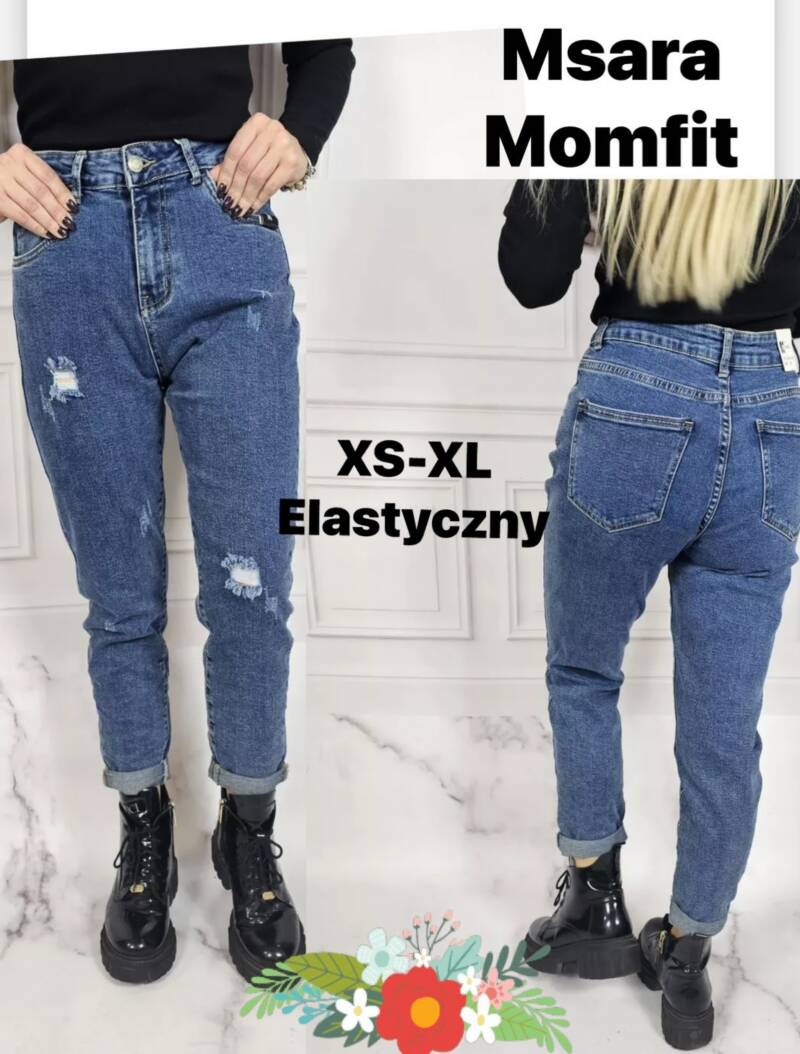 Spodnie damskie jeans Roz XS-XL, 1 Kolor .Paczka 10 szt