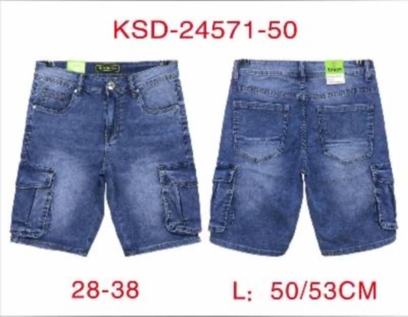 Spodenki męskie jeans Roz 28-38, 1 Kolor .Paczka 10 szt