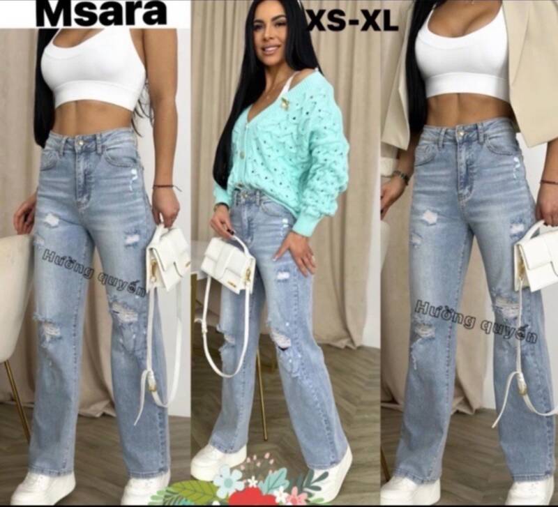 Spodnie damskie jeans Roz XS-XL, 1 Kolor .Paczka 10 szt
