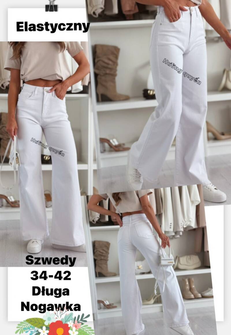 Spodnie damskie jeans Roz 34-42, 1 Kolor .Paczka 10 szt