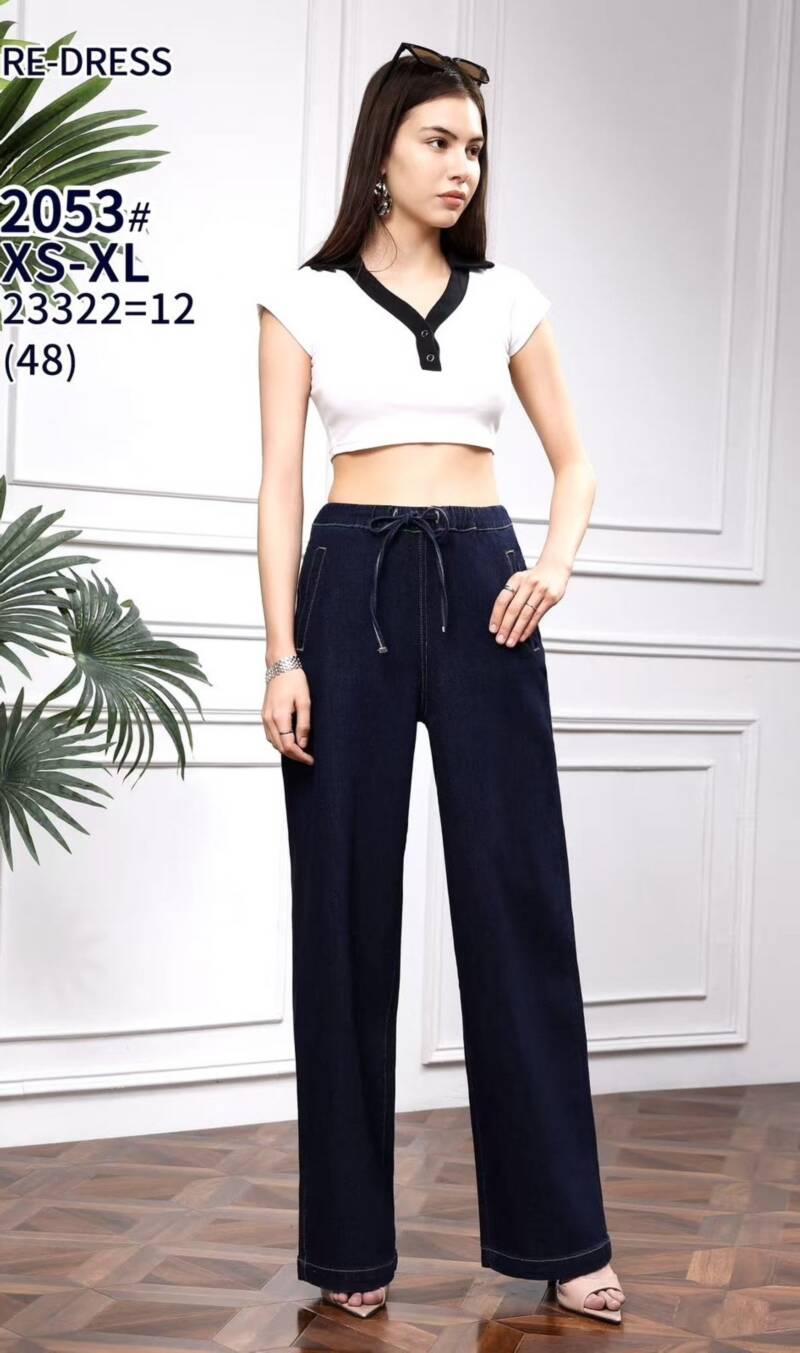 Spodnie damskie jeans Roz XS-XL, 1 Kolor .Paczka 12 szt