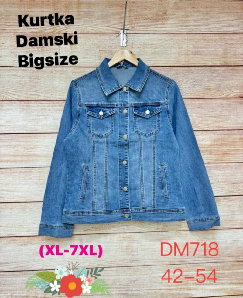 Kurtki damskie jeansy Roz XL-7XL, 1 Kolor .Paczka 7 szt