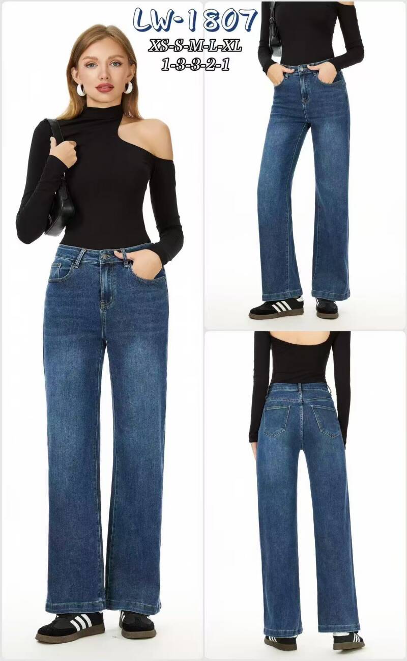 Spodnie damskie jeans Roz XS-XL, 1 Kolor .Paczka 12 szt