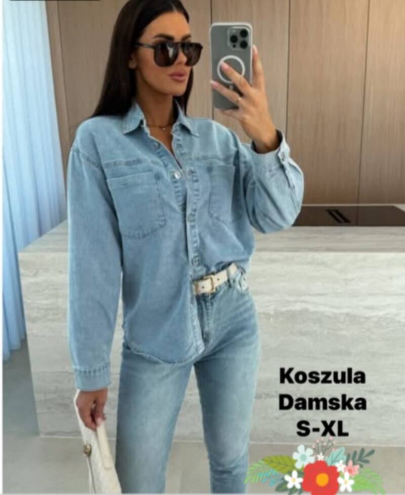 Kurtki damskie jeansy Roz S-XL, 1 Kolor .Paczka 10 szt