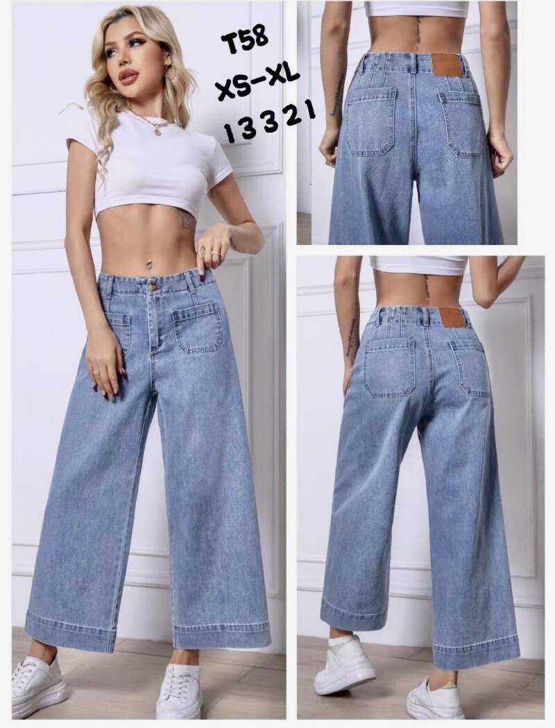 Spodnie damskie jeans Roz XS-XL, 1 Kolor .Paczka 10 szt