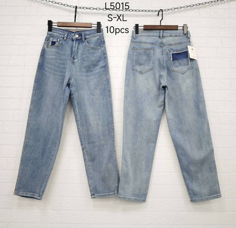 Spodnie damskie jeans Roz S-XL, 1 Kolor .Paczka 10 szt