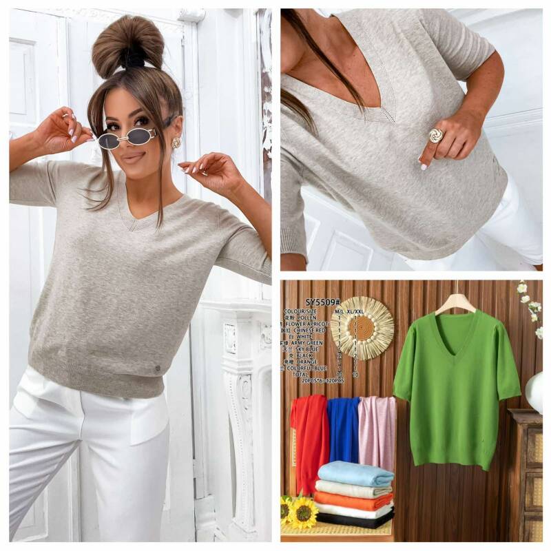 Bluzki damskie  Roz M/L-XL-2XL, Mix Kolor Paczka 10 szt