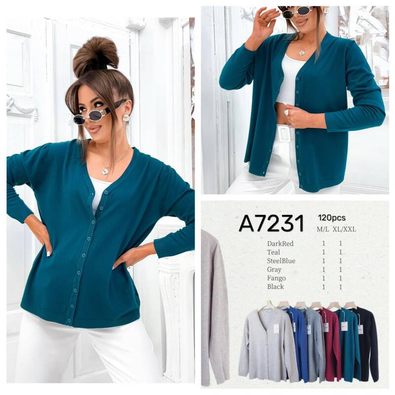 Narzutka damska Roz M/L-XL/2XL, Mix Kolor Paczka 6 szt